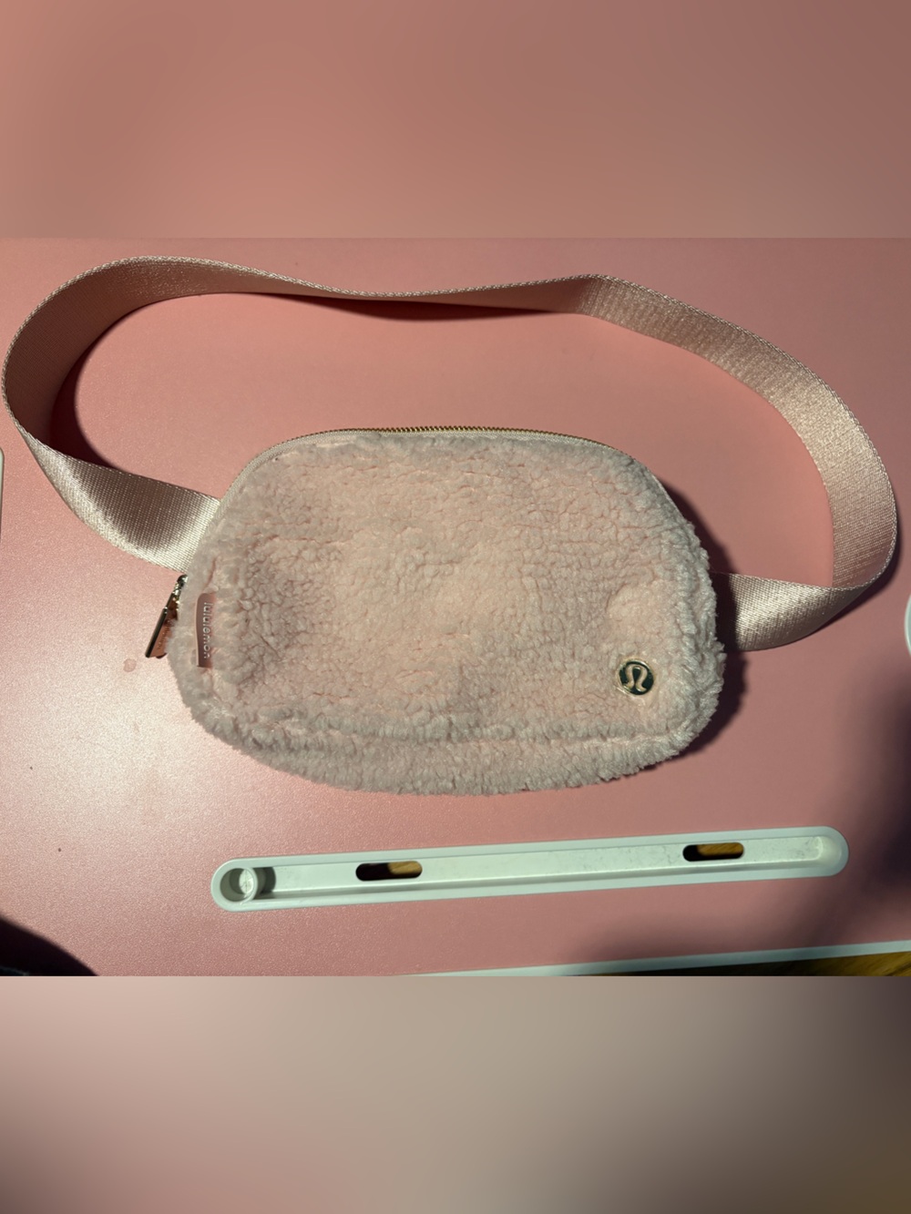 Lululemon Pink Sherpa Belt Bag